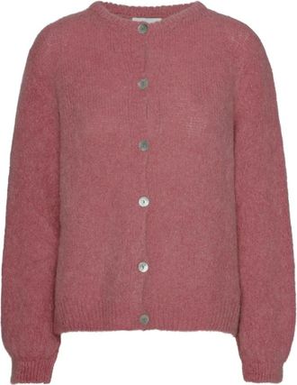 Americandreams Susan Alpaca Cardigan - Dames - Vesten - Roze - L - Wol - Truien & Vesten