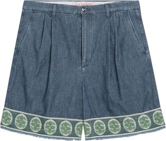 Valentino Garavani Korte Broeken, Heren, Blauw, S, Denim, Denim Bermuda Shorts