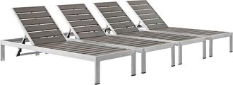 ModWay Shore Set Of 4 Outdoor Patio Chaise Loungers