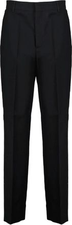 Moschino Straight Broeken - Dames - Straight fit broeken - Zwart - S - Wol - Broeken