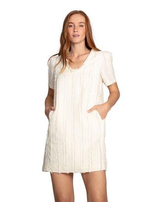 Belle & Bloom Solana Boho Fringe Shift Mini Dress in Natural at Nordstrom, Size X-Small Au