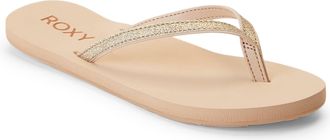 Roxy Zehentrenner ROXY NAPILI II, Damen, Gr. 41, beige, Synthetik, Schuhe Zehentrenner