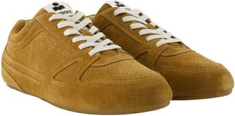 Isabel Marant Mens Sennyh Low Trainers - Isabel Marant Leather Brown Calfskin Shoes Sneakers