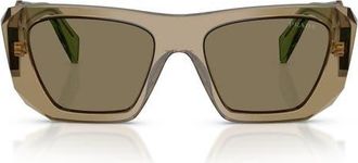 Prada 53mm Square Sunglasses in Terra /Light Brown at Nordstrom