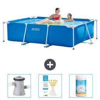 Intex Piscina Con Estructura Rectangular - 220x150x60 Cm - 4-piezas Scb73