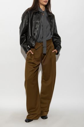 Christophe Lemaire Leather Jacket, Womens, Black