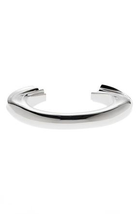 Saint Laurent Opyum YSL Cuff Bracelet in Palladium at Nordstrom, Size Medium