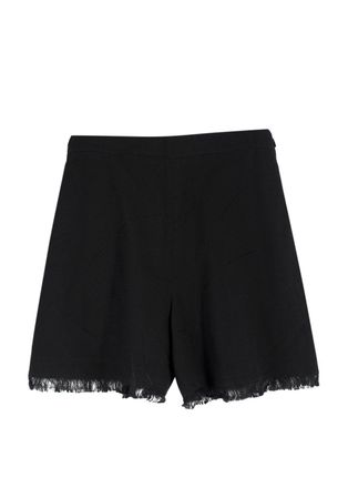 Chlo&eacute; Black Frayed Hem Shorts Size S