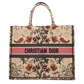 Dior Beige Gray Canvas Tote Bag (Pre-Owned)