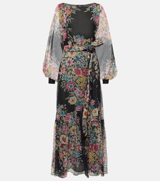 Etro Floral silk gown