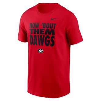 Nike Georgia Sideline Slogan Nike Mens Dri-FIT College Long-Sleeve T-Shirt in Red | 02ET65NGBN-H2B