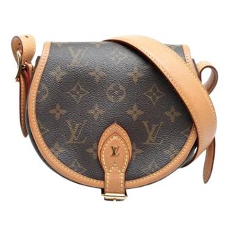 Louis Vuitton Pre-owned Tambourin Cross Body Bag - Dames - Pre-owned - Bruin - Maat: ONE Size Leer