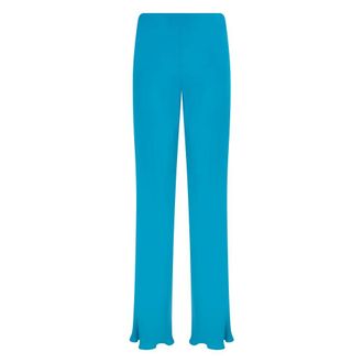 Alberta Ferretti Alberta Ferretti, Straight Trousers, female, Blue, Size: 2XL Comfortable Pants for Summer Look