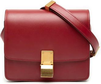 Celine 2016 kleine Classic Box kalfsleren crossbodytas - Rood