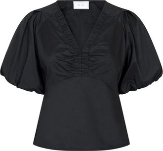Neo Noir Irina Poplin Blouse - Dames - Blouses - Zwart - M - Katoen - Overhemden