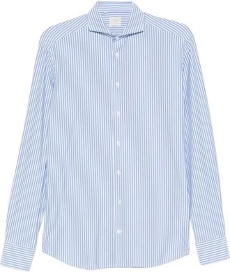 Traiano Rossini Radical Shirt - Heren - Casual Overhemden - Blauw - S - Leer - Overhemden