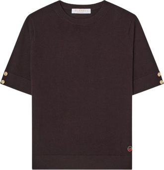Busnel Truien & Vesten, Dames, Bruin, XL, Wol, Lucca Gebreide T-shirt