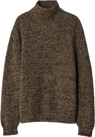 Christophe Lemaire Truien & Vesten, Heren, Bruin, XL, Pullover met hoge hals