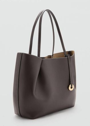 Mango Borsa shopper grande cioccolato - Donna - Taglia unica - MANGO