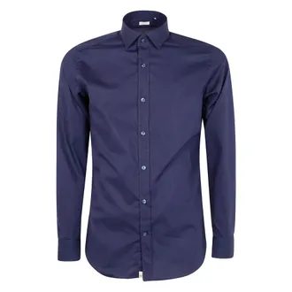 Tintoria Mattei Heren, Overhemden, Blauw, Maat: 2XL Katoen