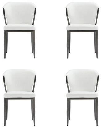 Manhattan Comfort Kirsten Leatherette Dining Chair With Metal Legs
