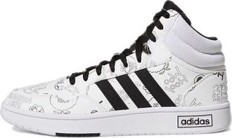 adidas Hoops 3.0 Mid White Black GZ4859