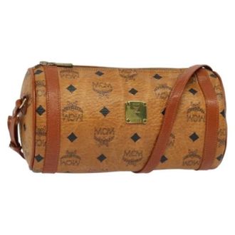 MCM Tweedehands leren schoudertassen - Dames - Pre-owned - Bruin - Maat: ONE Size Leer