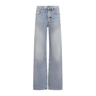 Saint Laurent Neo 90s Baggy Jeans - Dames - Jeans - Blauw - Maat: W28 Katoen