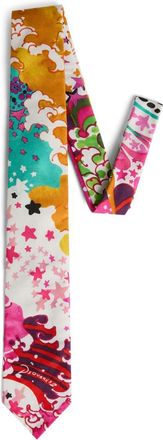 Dsquared2 abstract-pattern print cotton tie - men - Cotton - One Size
