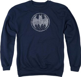 Gildan Batman Starry Night Shield Adult Crewneck Sweatshirt