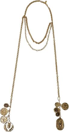 Chlo&eacute; Accessoires, Dames, Geel, ONE Size, Medals Necklace