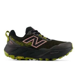 New Balance Womens Fresh Foam X Hierro v9 in Black/Pink Synthetic, size 4.5 Narrow