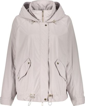 Moorer Waterdichte Techno Fabric Jas met Capuchon - Dames - Zomerjassen - Beige - S - Polyester - Jassen