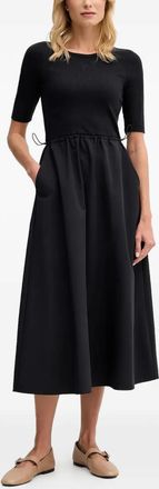 DKNY Abito midi con coulisse - Nero