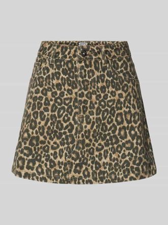 Jake*s Casual Minirock im 5-Pocket-Design in Dunkelbraun, Gr&ouml;&szlig;e 34