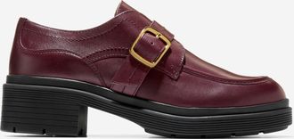 Cole Haan Womens Carlitta Monk Strap Lug Oxfords - Red Size 5.5