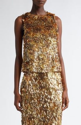 Ulla Johnson Beatriz Paillette Top in Gilt at Nordstrom Rack, Size 6