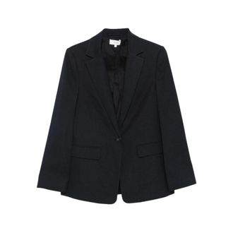 Vince Blazers, female, Blue, Size: XS Notched Lapel Jacket