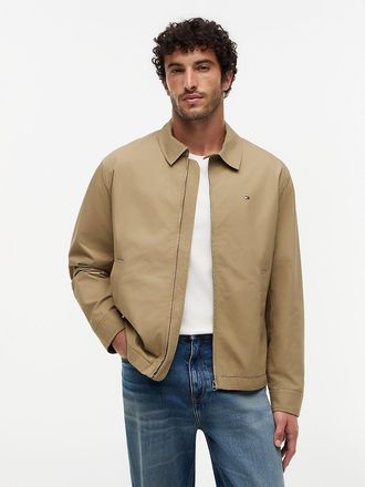 Tommy Hilfiger Mens Lightweight Zip Ivy Jacket - Beige - XL