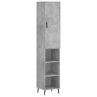 Berkfield Home Highboard Concrete Grey 34.5x34x180 cm Engineered Wood