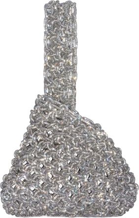 Hibourama Bags Niky Crystal Handwoven Beaded Triangular Handbag