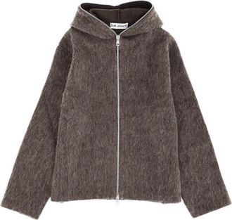 Our Legacy Boxy-Fit Plush Texture Brown Wool-Blend Hoodie