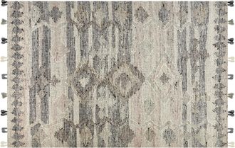 Beliani Beliani - Alfombra Kilim De Lana Gris Beige 200 X 300 Cm A Mano Patchwork Borlas Aratashen