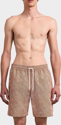 Frescobol Carioca Men & apos;s Santos Madeira-Printed Swim Shorts