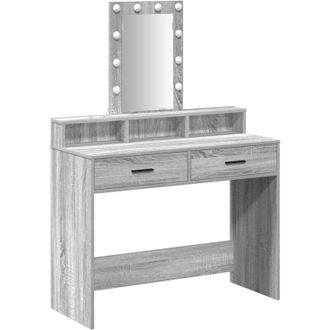 vidaXL Dressing Table Grey 100 x 41 x 140 cm Engineered wood Vidaxl