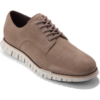Cole Haan ZeroGrand Remastered Plain Toe Derby in Lava Suede/Drizzle at Nordstrom Rack, Size 9.5