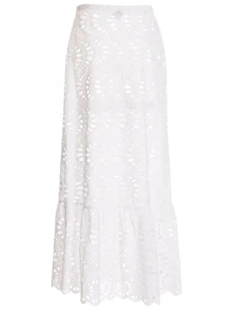 Giambattista Valli Macram&eacute; Cotton Skirt - White