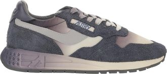 Autry Navy Leather Nylon Running Sneakers