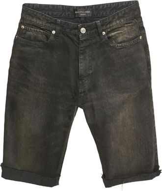 Balenciaga Vervaagde spijkershorts - Grijs