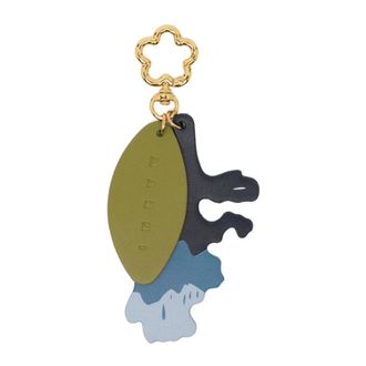 Marni Portachiavi a Fiore in Tessuto Multicolore - - Accessories - unisex - Blu - ONE SIZE